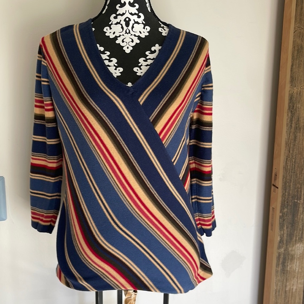 Chaps 3/4 sleeve knit top